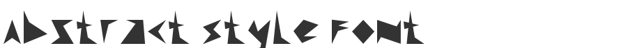 Abstract Style Font