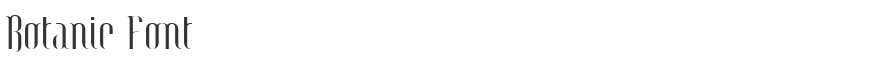 Botanic Font