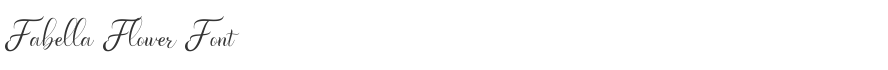 Fabella Flower Font