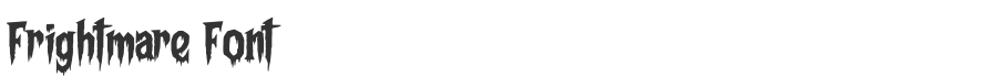 Frightmare Font