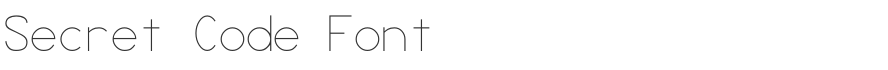 Secret Code Font