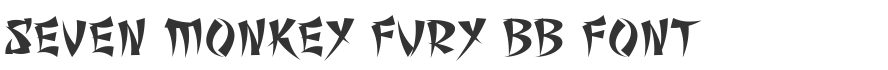 Seven Monkey Fury BB Font