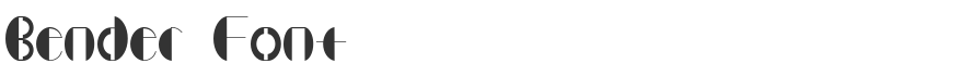 Bender Font