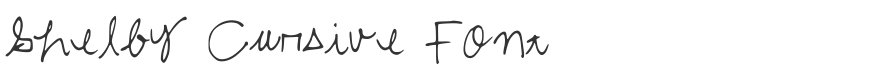 Shelby Cursive Font