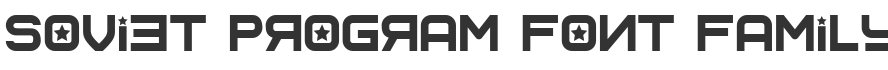 Soviet Program Font Family