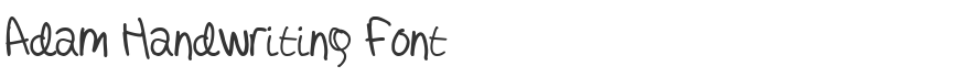 Adam Handwriting Font