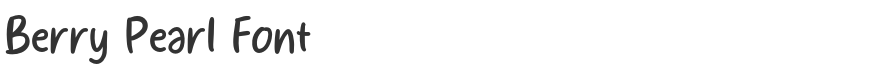 Berry Pearl Font