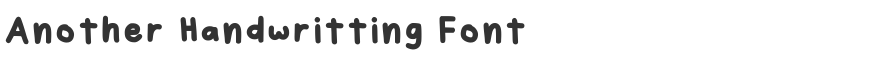 Another Handwritting Font