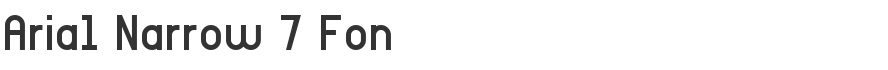 Arial Narrow 7 Fon