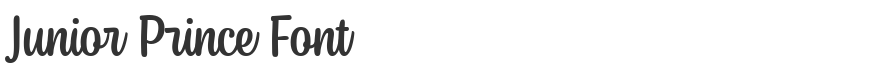 Junior Prince Font