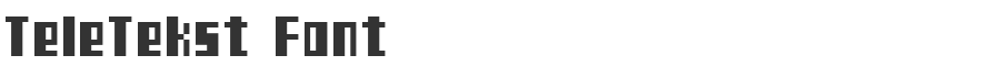 TeleTekst Font