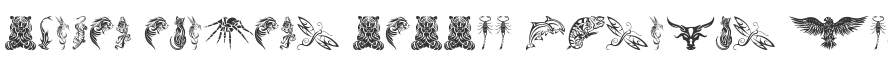 Tribal Animals Tattoo Designs Font
