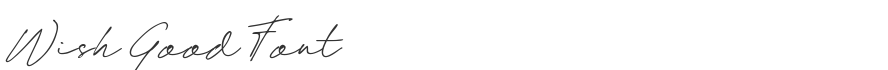 Wish Good Font