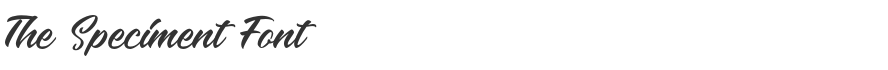 The Speciment Font