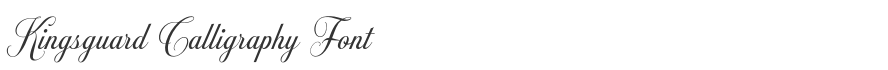 Kingsguard Calligraphy Font