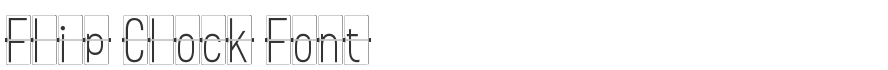 Flip Clock Font