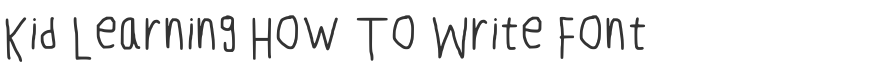 Kid Learning How To Write Font