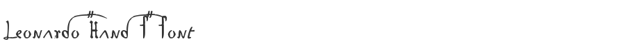 Leonardo Hand F Font