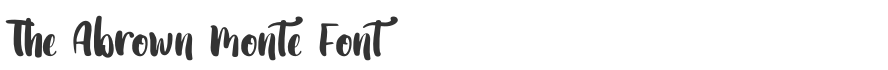 The Abrown Monte Font