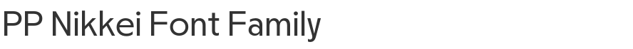 PP Nikkei Font Family