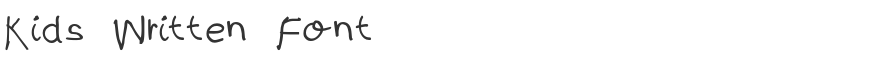Kids Written Font