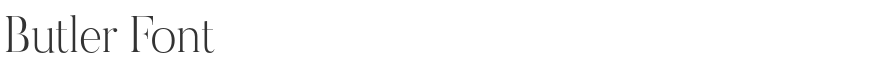 Butler Font