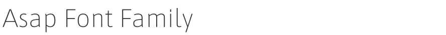Asap Font Family