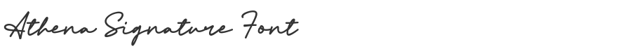 Athena Signature Font