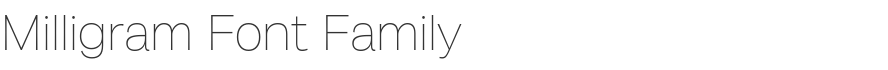 Milligram Font Family