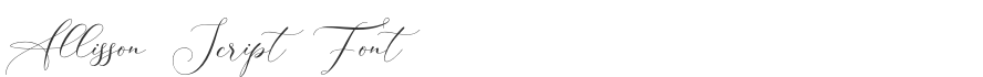 Allisson Script Font