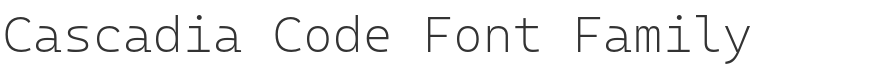 Cascadia Code Font Family