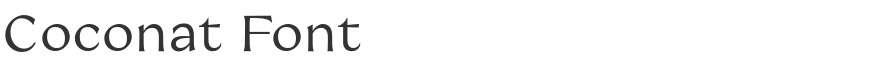 Coconat Font