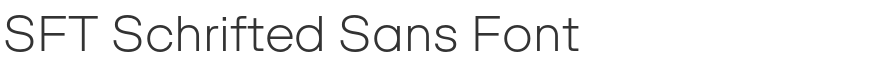 SFT Schrifted Sans Font