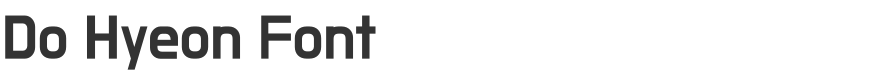 Do Hyeon Font