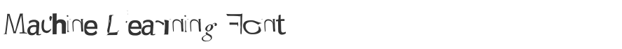 Machine Learning Font