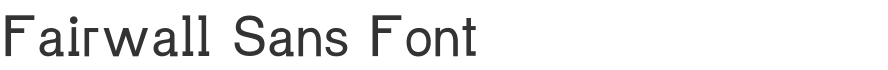 Fairwall Sans Font