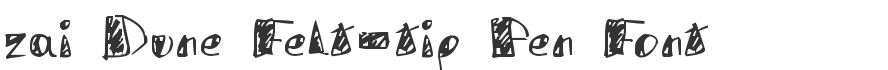 zai Dune Felt-tip Pen Font
