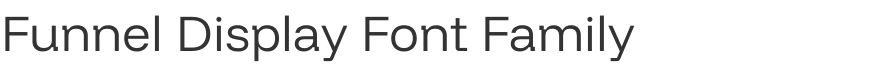 Funnel Display Font Family