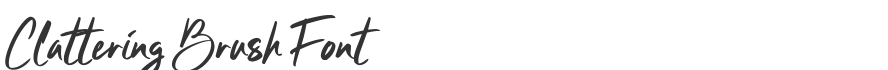 Clattering Brush Font
