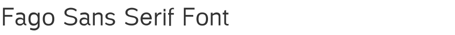 Fago Sans Serif Font