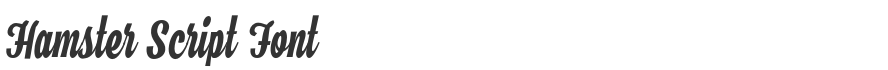 Hamster Script Font