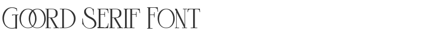 Goord Serif Font