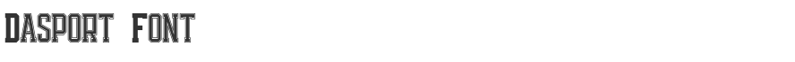 Dasport Font