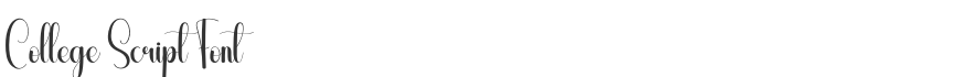 College Script Font