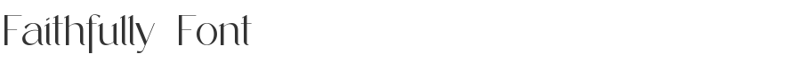 Faithfully Font