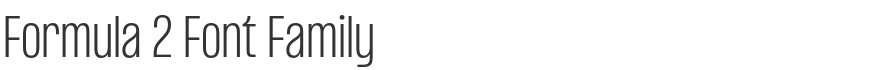 Formula 2 Font Family