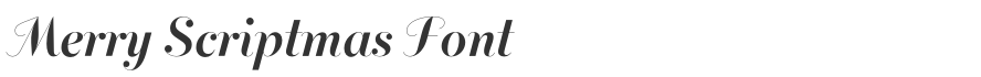 Merry Scriptmas Font