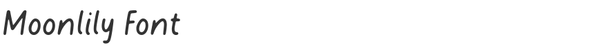 Moonlily Font