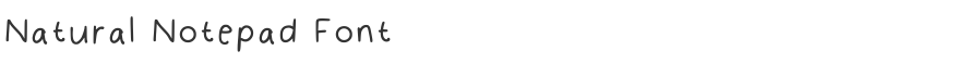 Natural Notepad Font