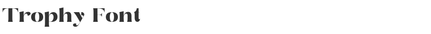 Trophy Font